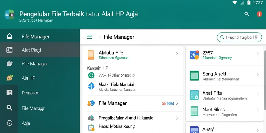 Tampilan utama aplikasi 2757 dengan fungsionalitas File Manager yang sederhana.