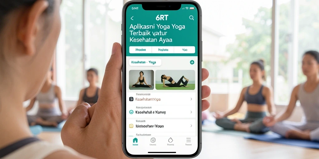 Tampilan antarmuka 6RT yang sederhana dan fungsional untuk praktisi Yoga.
