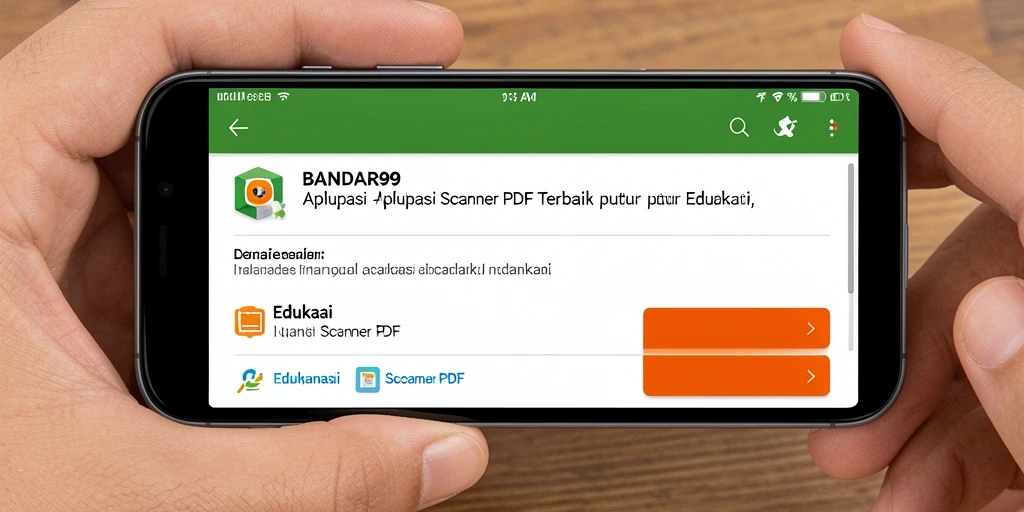 Tampilan antarmuka BANDAR99 yang intuitif dan fungsional untuk Scanner PDF.