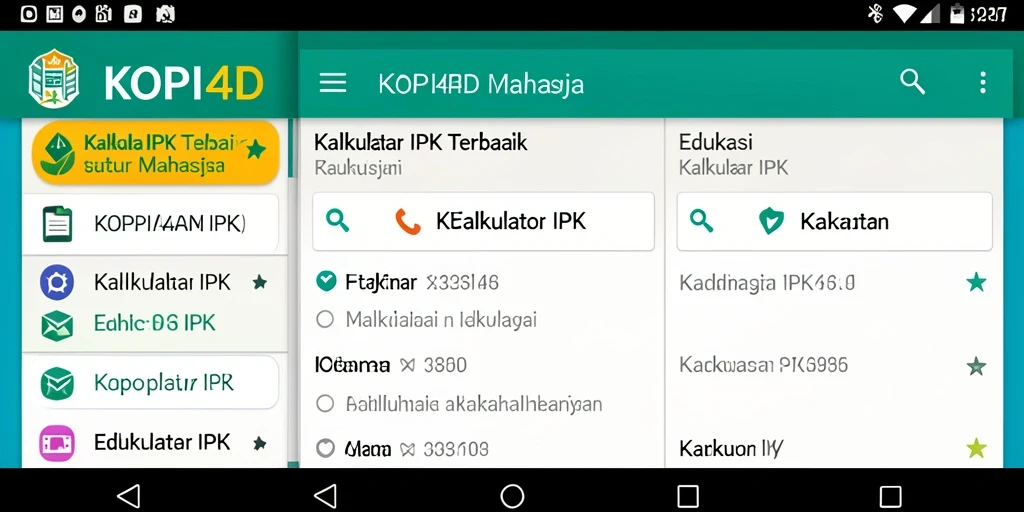 Tampilan antarmuka KOPI4D menunjukkan kalkulator IPK yang praktis dan efisien.