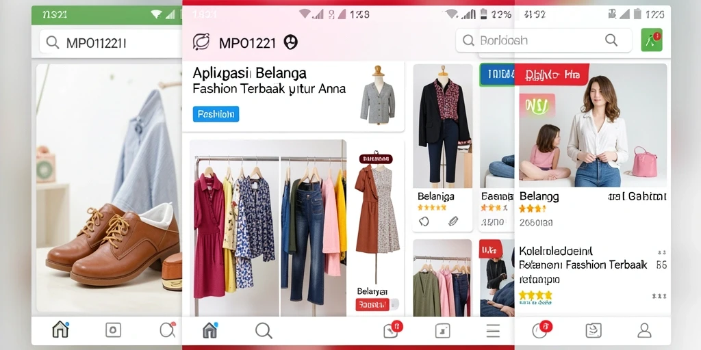 Tampilan utama MPO1221 dengan pilihan fashion terkini.