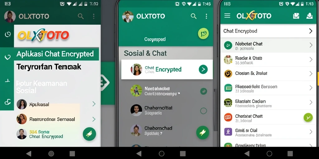 Antarmuka pengguna OLXTOTO menampilkan fitur Chat Encrypted yang intuitif.