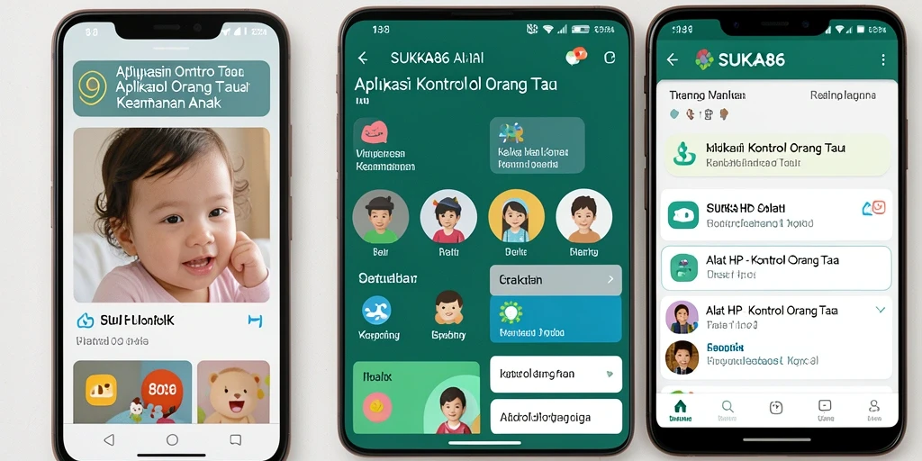 Antarmuka aplikasi SUKA86 menampilkan fitur kontrol orang tua yang intuitif.