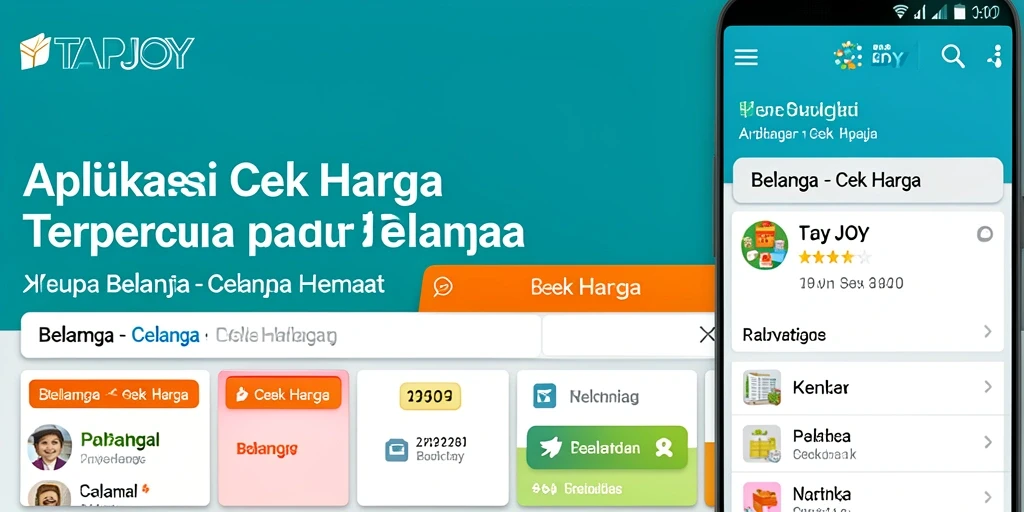 Tampilan antarmuka TAPJOY yang sederhana dan efisien untuk cek harga.
